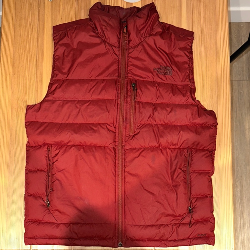 The North Face Men's Deep Red puffer vest